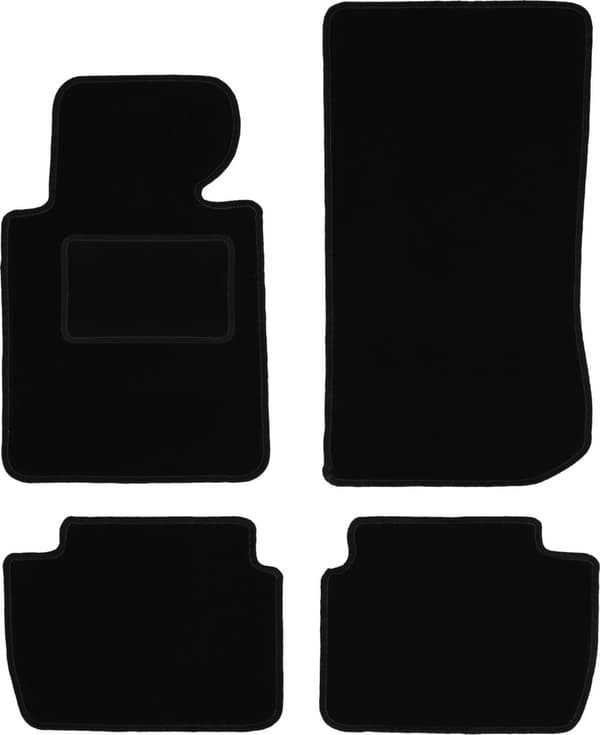 Velourmattor set för: BMW 3 E46 compact, coupé, sedan, kombi, touring (1998-2007)