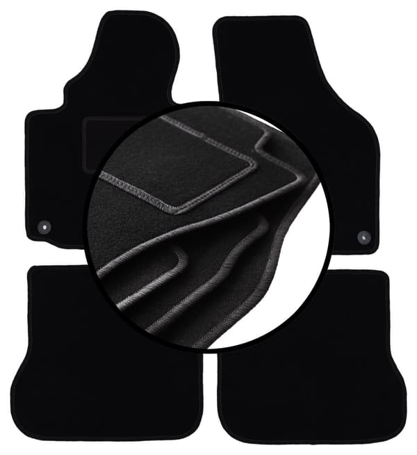 Velourmattor set för: Volkswagen Caddy 2K FL minivan (2010-2015)