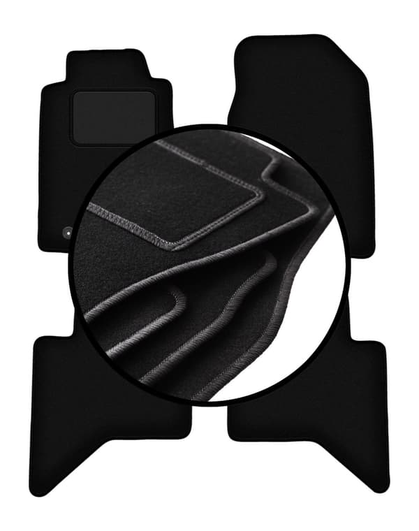 Velourmattor set för: Isuzu D-MAX II pickup (2011-)