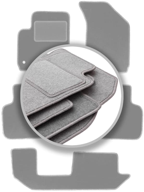 Grå bilmattor för: Fiat Freemont 7 personer (2011-2016)