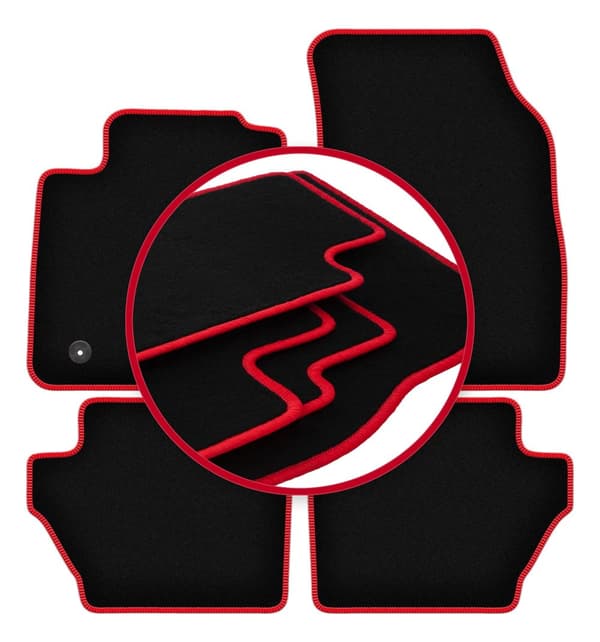 CARLUX-RED bilmattor för: Ford Fiesta MK7 halvkombi (2011-2017)