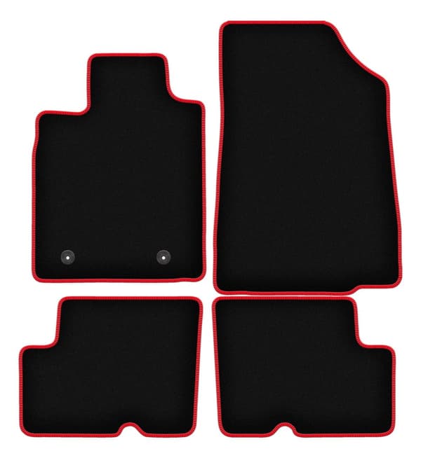 CARLUX-RED bilmåtter til: Dacia Sandero II hatchback, Stepway (2013-2019)