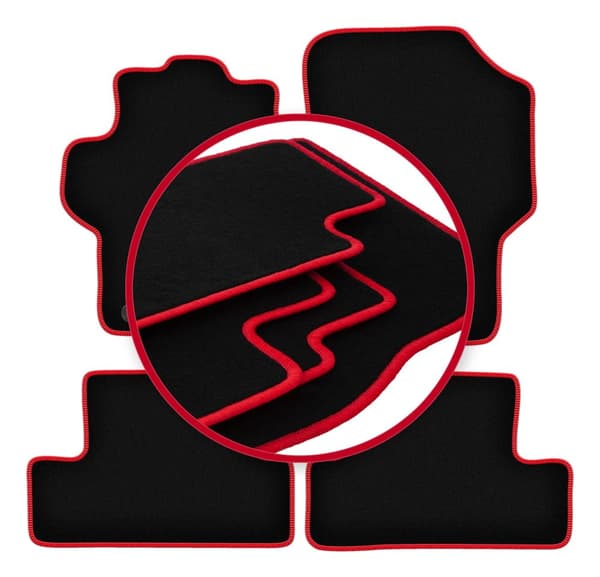 CARLUX-RED bilmåtter til: Peugeot 1007 minivan (2004-2009)