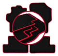 Miniatyrbillede 1 af 11: CARLUX-RED bilmåtter til: Peugeot 1007 minivan (2004-2009)