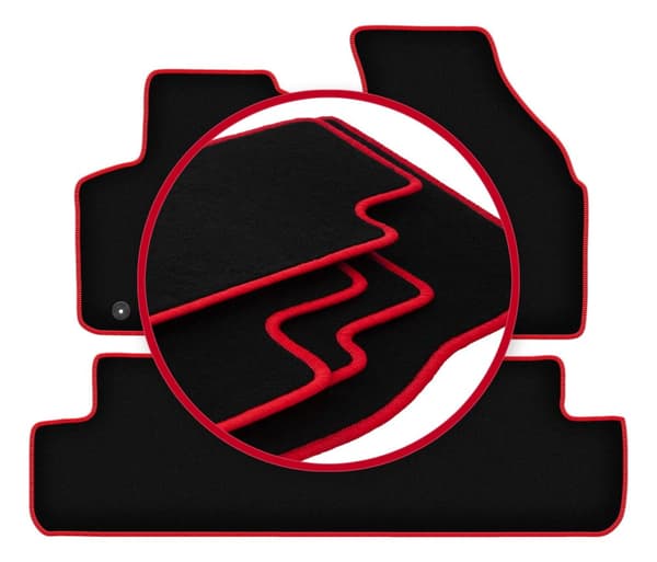 CARLUX-RED bilmåtter til: Daewoo Rezzo minivan (2000-2011)