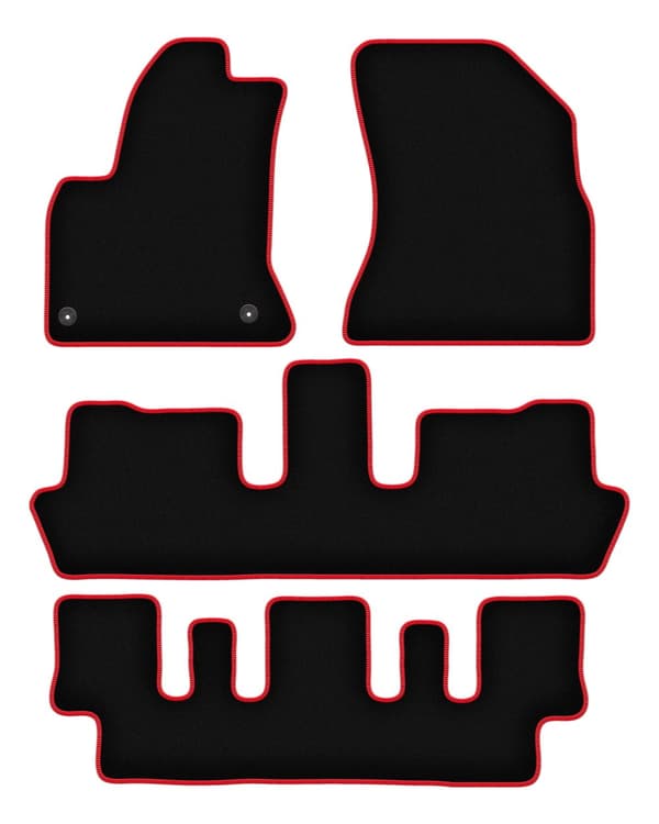 CARLUX-RED bilmattor för: Citroen C4 Picasso I 7 personer (2006-2013)
