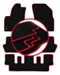Miniatyrbild 1 av 11: CARLUX-RED bilmattor för: Citroen C4 Picasso I 7 personer (2006-2013)