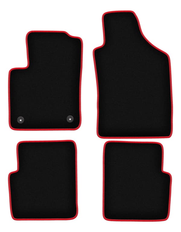 CARLUX-RED bilmåtter til: Fiat 500 FL hatchback (2013-2019)