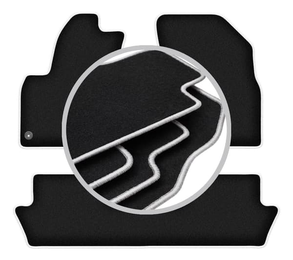 CARLUX-SILVER bilmattor till: Citroen C4 Grand Picasso minivan (2006-2013)