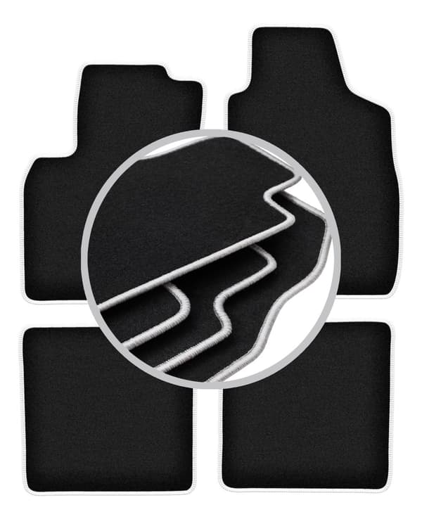 CARLUX-SILVER bilmåtter til: Fiat Panda II hatchback (2002-2010)