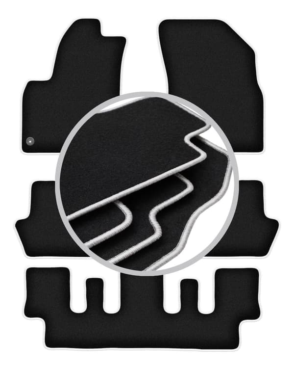 CARLUX-SILVER bilmattor för: Citroen C4 Picasso I 7 personer (2006-2013)
