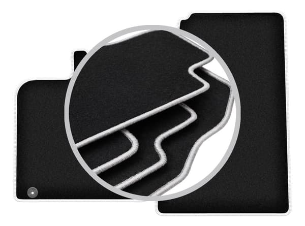 CARLUX-SILVER bilmattor för: Smart Fortwo II halvkombi (2007-2014)