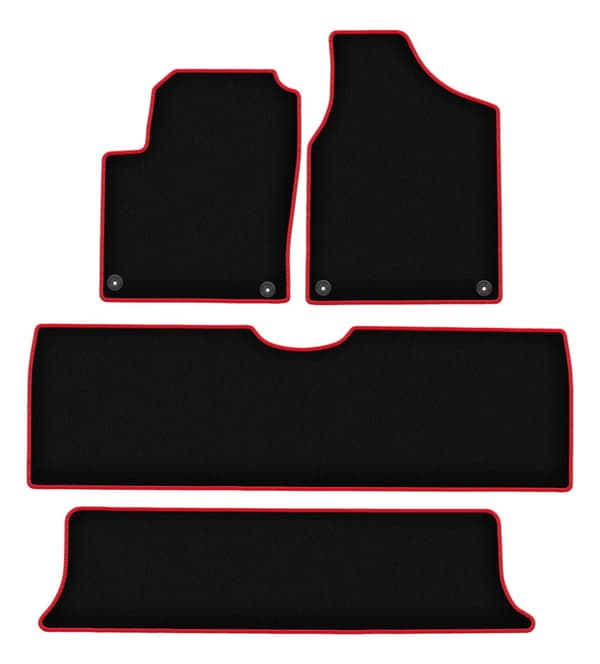 CARLUX-RED bilmattor för: Ford Galaxy MK1 minivan (1995-2006)