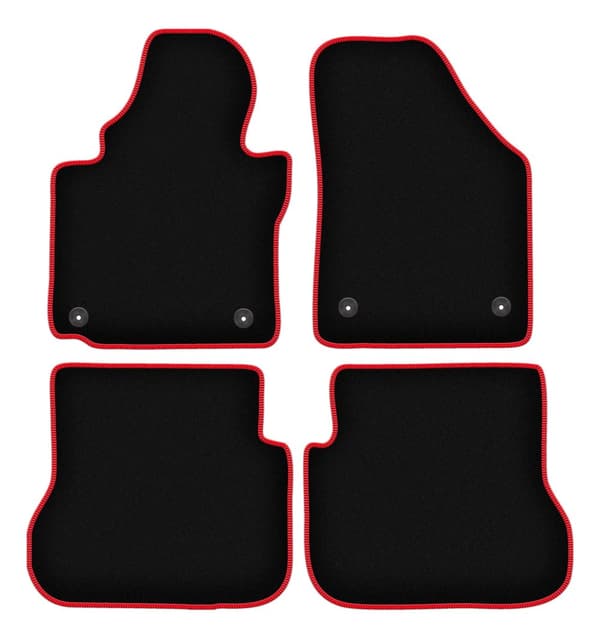 CARLUX-RED bilmåtter til: Volkswagen Caddy 2K minivan (2004-2010)