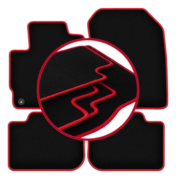 CARLUX-RED bilmåtter til: Mitsubishi Colt VII hatchback (2008-2012)