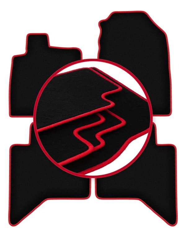 CARLUX-RED bilmåtter til: Isuzu D-MAX III pickup (2019-)
