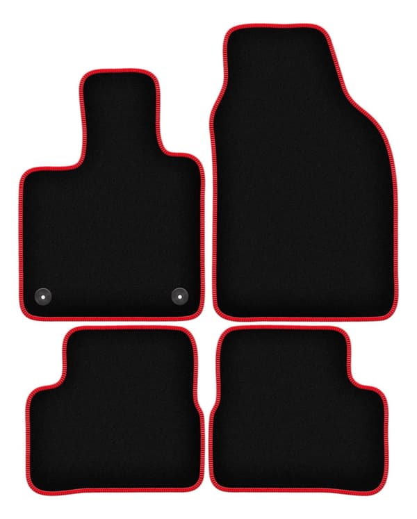 CARLUX-RED bilmåtter til: Fiat E-500 / 500 Elektrisk hatchback (2020-)