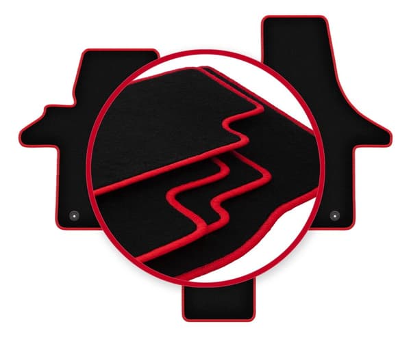 CARLUX-RED auton matot malleihin: VW Transporter T5 Caravelle 2 paikkainen (2003-2015)