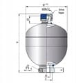 Pikkukuva 3 / 5: Parker 0,75L/210 M33x1,5 Hydrauliakku