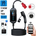 Pikkukuva 2 / 2: Kannettava sähköauton laturi, 11 kW teho, säädettävä virta 8-16 A,11KW APP EI Adaptor