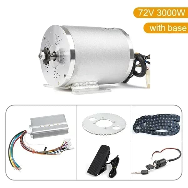 Sähkökäyttöinen harjaton moottori, 3000W teho, 72V jännite,72V 3000W Poljin