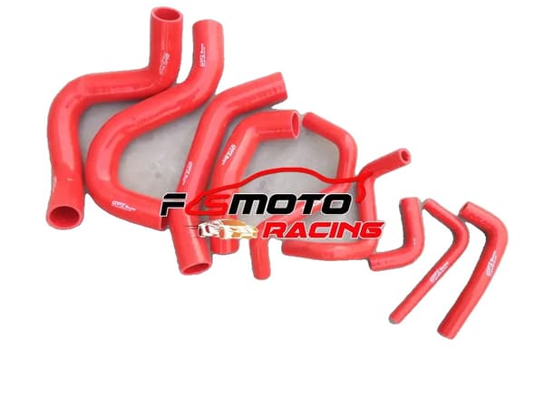 Silicone Radiator Slangesæt, Høj Temperaturmodstand, Tre-lags Holdbarhed,RØD