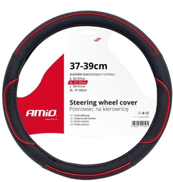 AMIO RATBEDRÆK M (37-39CM) SORT-RØD