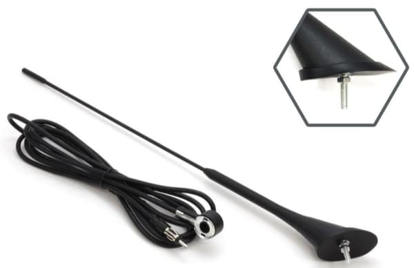 AMIO BIL ANTENNE 40CM 5MM ADAPTER 3M