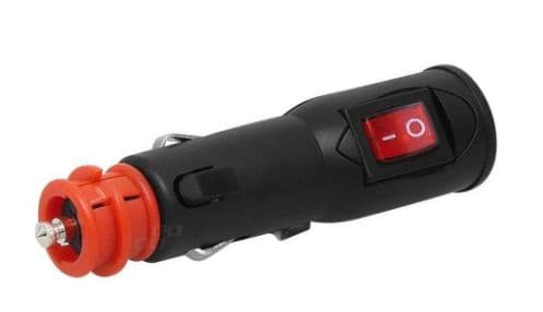 AMIO CIGARETTÆNDERSTIK MED EURO/DIN-AFBRYDER 12/24V