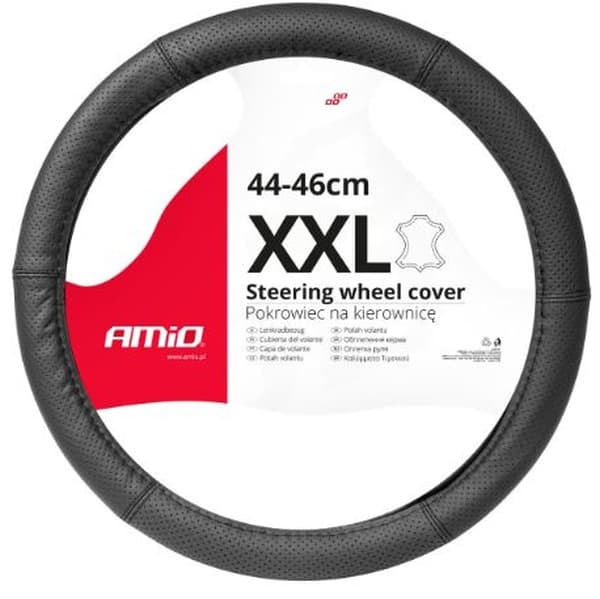AMIO OHJAUSPYÖRÄN SUOJAUS, REIJITETTY LUONNONNAHKA XXL (44-46CM)