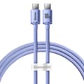 Miniatyrbillede 1 af 3: BASEUS USB-C TIL USB-C OPLADNINGSKABEL 100W, 1,2M (LILLA)