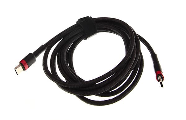 BASEUS USB-C TIL USB-C OPLADEKABEL, QC 3.0, PD 2.0, 100W, 5A, 2M (RØD-SORT)