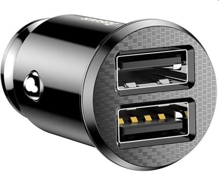 BASEUS BILLADDARE GRAIN 2X USB 5V 3.1A (SVART)