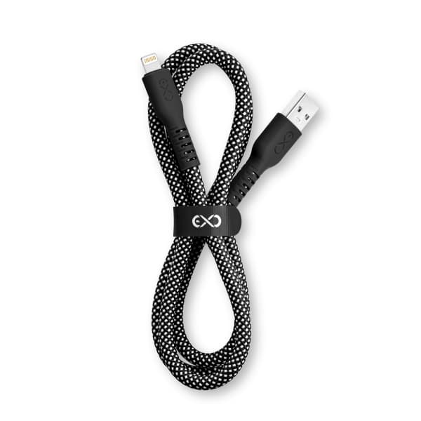 EXC USBA-LIGHTNING IMMORTAL LADDNINGSKABEL 0,9M SVART