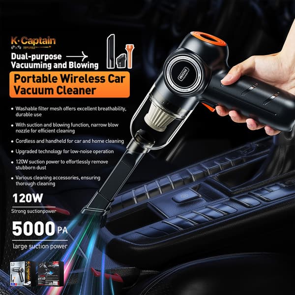 WEKOMEWT-CA05KCaptainSeries-WirelessCarVacuumCleaner(Black)