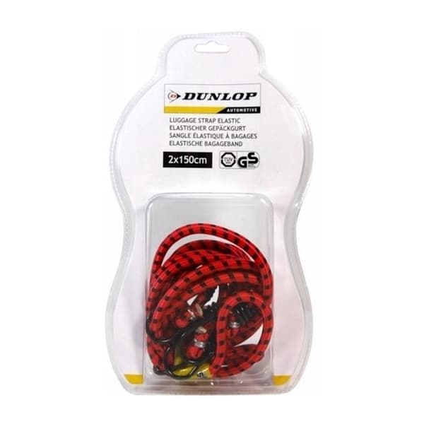 Dunlop - Bagagesikringsbånd 2x150 cm (rød))