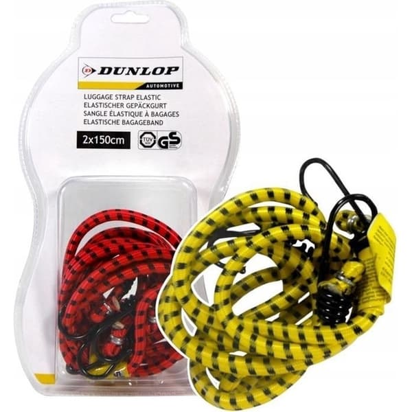 Dunlop - Bagagesikringsbånd 2x150 cm (gul)