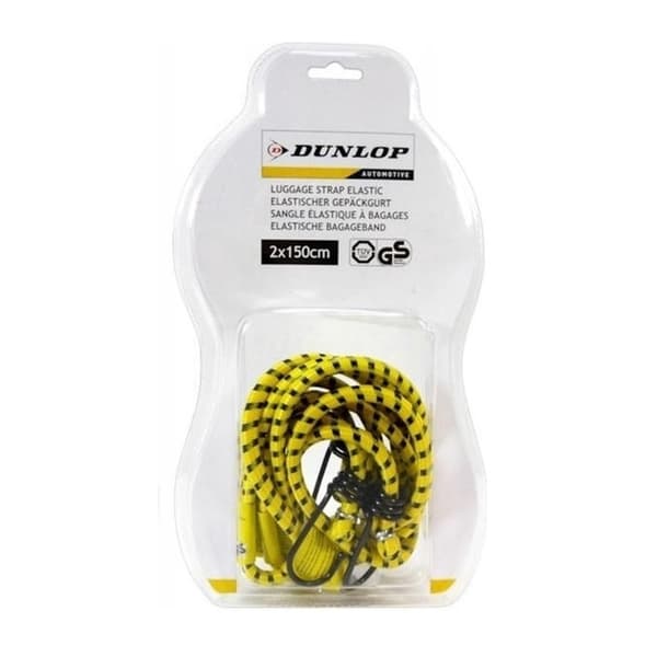 Dunlop - Bagagesikringsbånd 2x150 cm (gul)