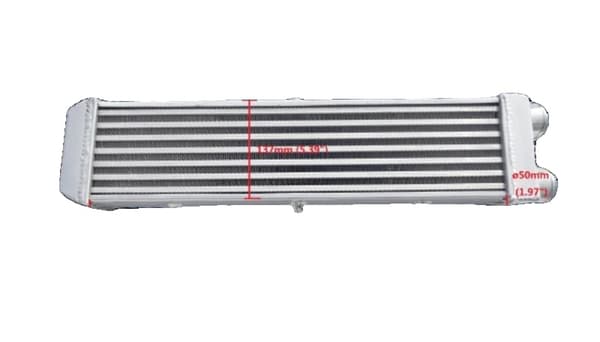 Aluminium Intercooler, 550x140x80 mm kerne størrelse, universel pasform, effektiv Delta-fin design