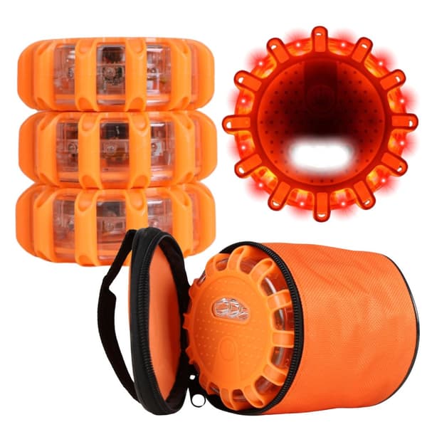 ADVARSELSLAMPE HAVEANE LED-FLARE USB 3 STK.