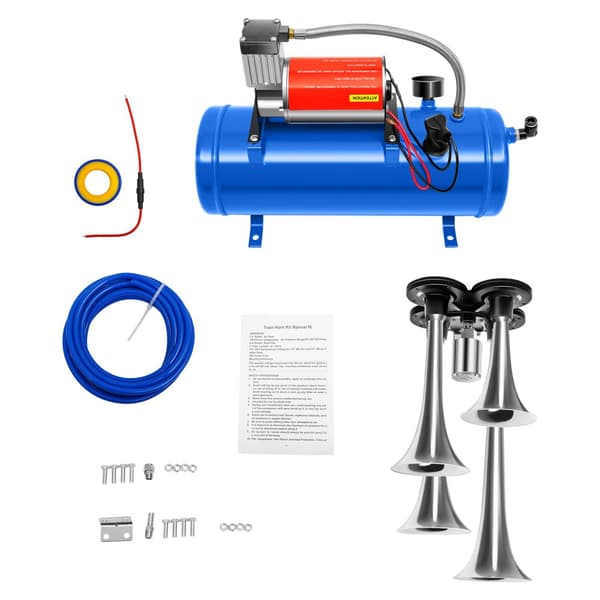 Højtydende Toghornsæt, 150 PSI Kompressor, 6L Tank, Pladsbesparende Design