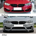 Miniatyrbillede 3 af 4: Front Bumper Splitter, Carbon Fiber Look, Holdbart ABS Materiale, Præcisionspasform til BMW F80 F82 F83