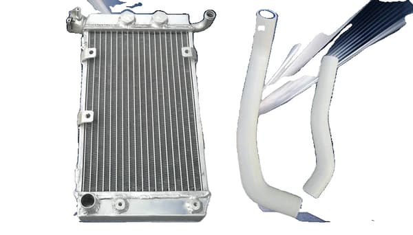 Aluminiumkylare för Suzuki LTZ400, hållbar konstruktion, högpresterande silikon slangar,VIT