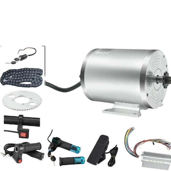 Elektrisk børsteløs motor, 3000W effekt, 72V spænding,72V 3000W Fuld Sæt