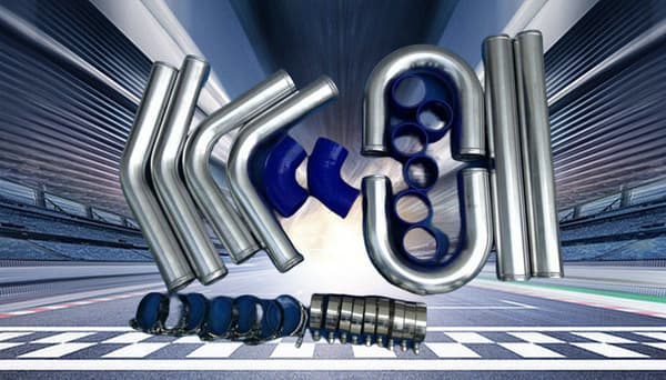 Aluminium Intercooler Turbo Rörkit, Högtemperatur Silikon Slangar, Inkluderar Olika Rörformer