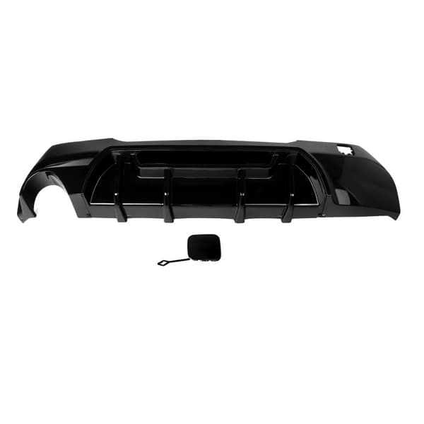 Bumper Diffuser Lip, ABS-material, svart färg, bakplacering,enkel sida