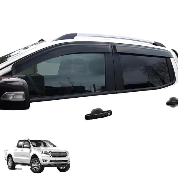 Vinduesafskærmning, Passer til Ford Ranger, Mat Sort, Nem Installation,2012-2022