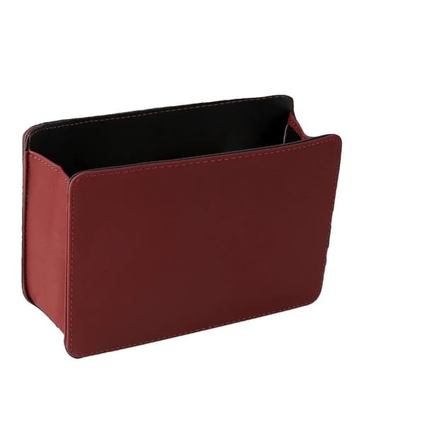 Bilskräpbehållare, Sammanfallande design, Lädermaterial,Röd klassisk hopfällbar