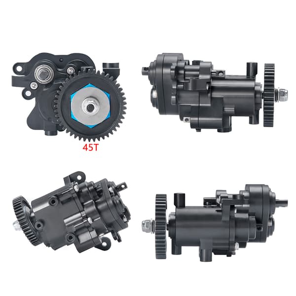 AXSPEED Aluminium 2-växlad transmissionsväxel, metallkonstruktion, effektiv växelsystem,svart