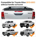 Pikkukuva 2 / 2: Toyota Hiluxin takaluukun suojus, sopii malleihin 2015-2023,ilman kahvaa ympärillä